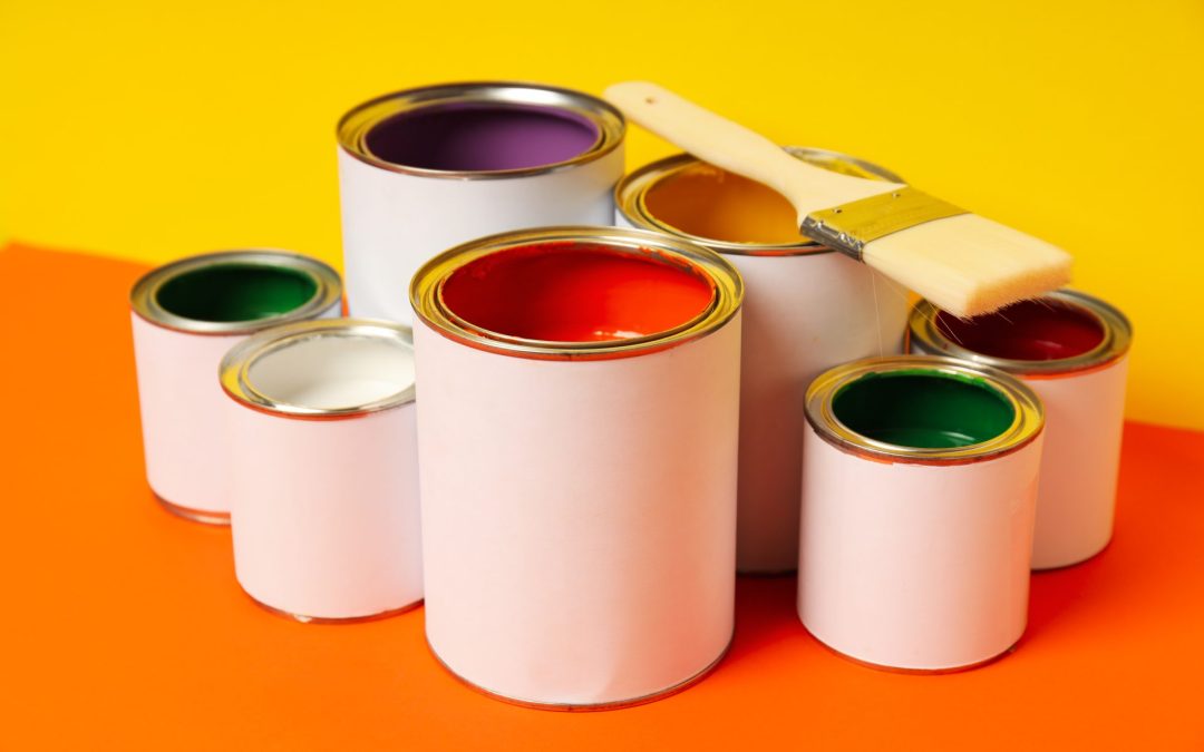 Swindon painting service showcasing tools and color palettes for a project
